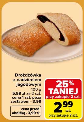 Drożdżówka z nadzieniem jagodowym