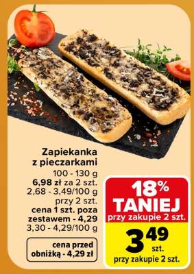 Zapiekanka z pieczarkami