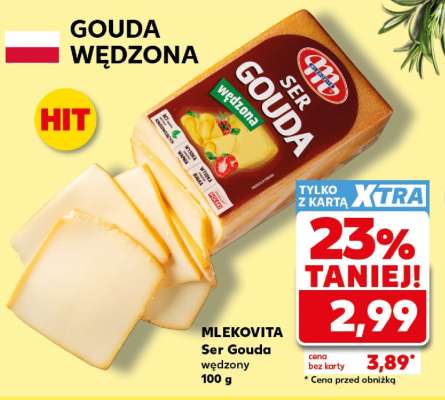MLEKOVITA Ser Gouda wędzony 100 g