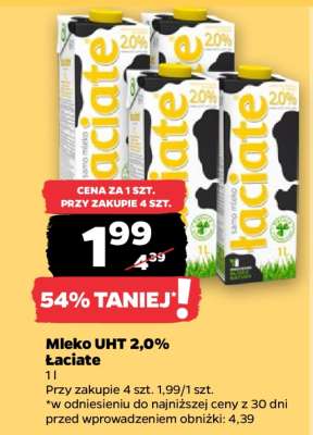 Mleko UHT 2,0% Łaciate