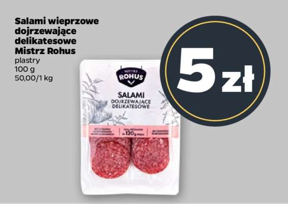 Salami wieprzowe dojrzewające delikatesowe Mistrz Rohus