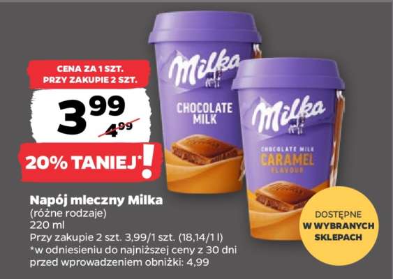 Napój mleczny Milka