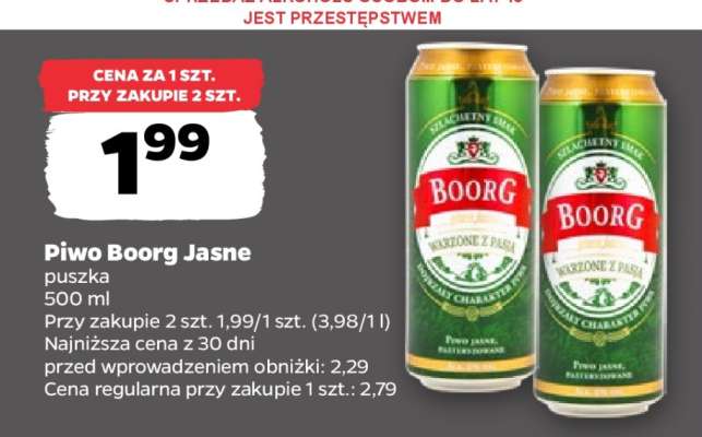 Piwo Boorg Jasne
