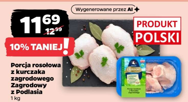 Porcja rosołowa z kurczaka zagrodowego Zagrodowy z Podlasia