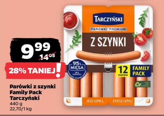 Parówki z szynki Family Pack Tarczyński