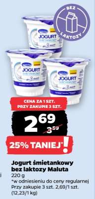 Jogurt śmietankowy bez laktozy Maluta