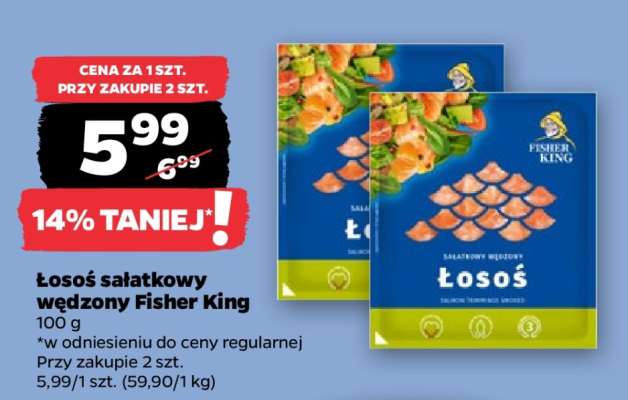 Łosoś sałatkowy wędzony Fisher King