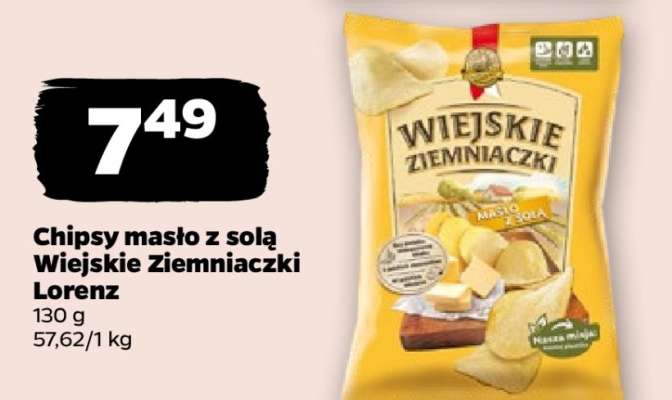 Chipsy masło z solą Wiejskie Ziemniaczki Lorenz