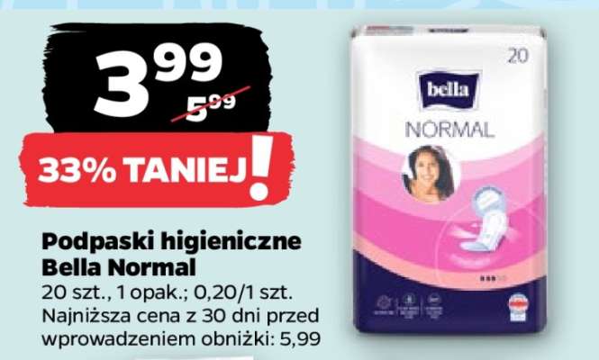 Podpaski higieniczne Bella Normal