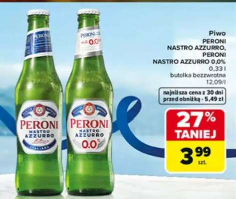Piwo PERONI NASTRO AZZURRO, PERONI NASTRO AZZURRO 0,0%