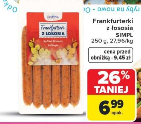 Frankfurterki z łososia