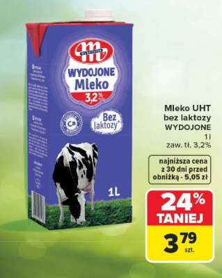 Mleko UHT bez laktozy WYDOJONE