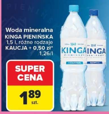 Woda mineralna KINGA PIENIŃSKA