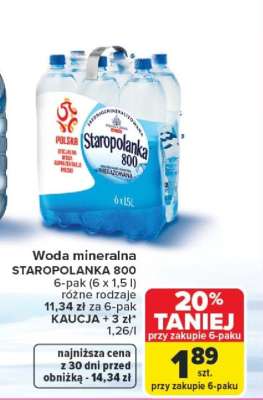Woda mineralna STAROPOLANKA 800