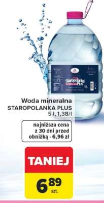 Woda mineralna STAROPOLANKA PLUS