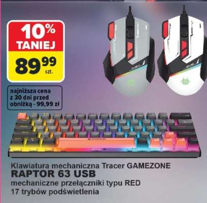 Klawiatura mechaniczna Tracer GAMEZONE RAPTOR 63 USB