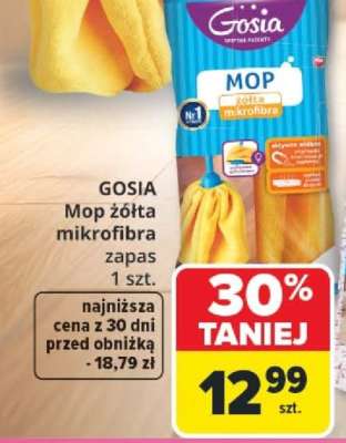 GOSIA Mop żółta mikrofibra zapas