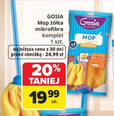 GOSIA Mop żółta mikrofibra komplet