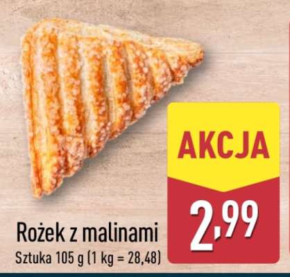 Rożek z malinami