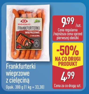 Frankfurterki wieprzowe z cielęciną