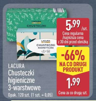 LACURA Chusteczki higieniczne 3-warstwowe