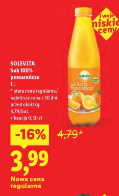 Solevita Sok 100% pomarańcza