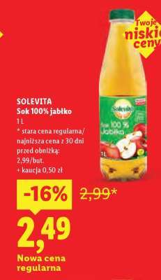 Solevita Sok 100% Jabłko