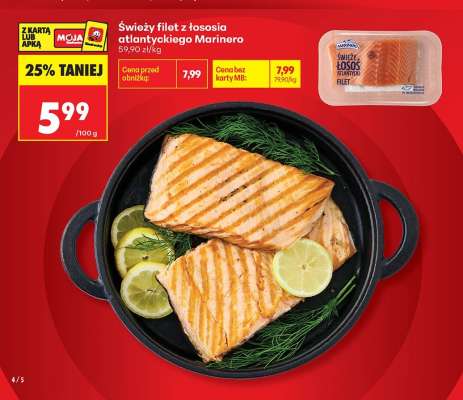 Świeży filet z łososia atlantyckiego Marinero