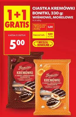 CIASTKA KREMÓWKI BONITKI, 330 g: WIŚNIOWE, MORELOWE
