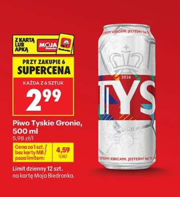 Piwo Tyskie Gronie, 500 ml