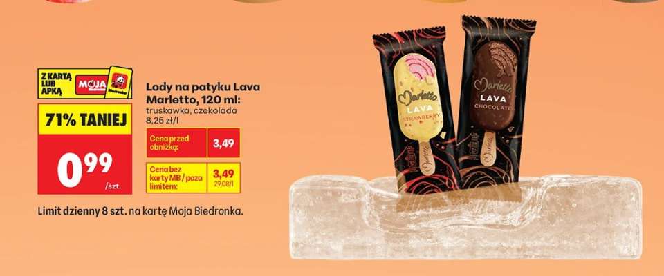 Lody na patyku Lava Marletto, 120 ml