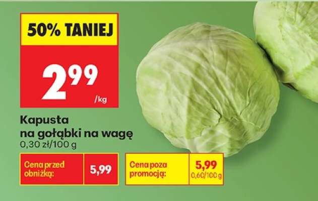 Kapusta na gołąbki na wagę