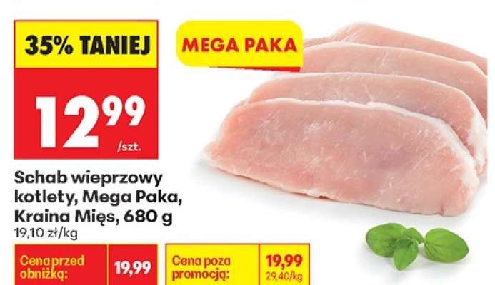Schab wieprzowy kotlety, Mega Paka, Kraina Mięs, 680 g