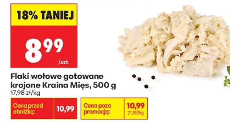 Flaki wołowe gotowane krojone Kraina Mies 500 g