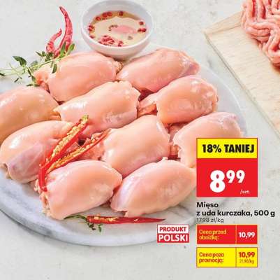 Mięso z uda kurczaka, 500 g