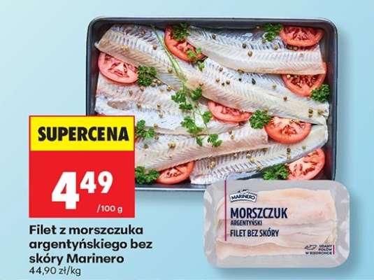 Filet z morszczuka argentyńskiego bez skóry Marinero