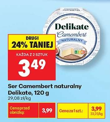Ser Camembert naturalny Delikate, 120 g