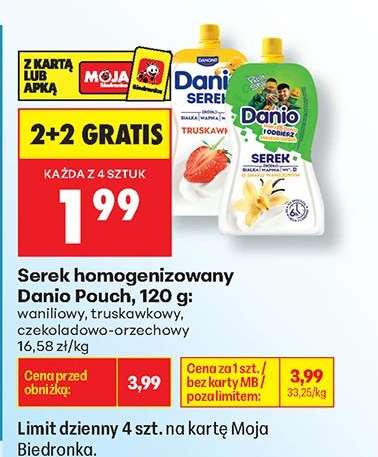 Serek homogenizowany Danio Pouch, 120 g