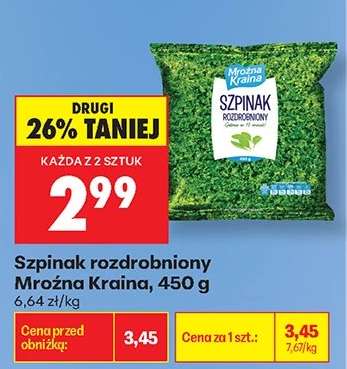 Szpinak rozdrobniony Mroźna Kraina 450 g