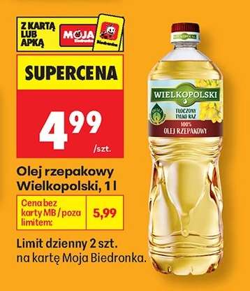 Olej rzepakowy Wielkopolski, 1l