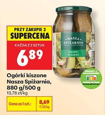 Ogórki kiszone Nasza Spiżarnia 880 g 500 g