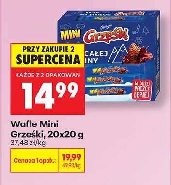 Wafle Mini Grześki, 20x20 g