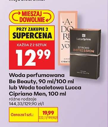 Woda perfumowana Be Beauty, 90 ml/100 ml lub Woda toaletowa Lucca Cipriano Men, 100 ml
