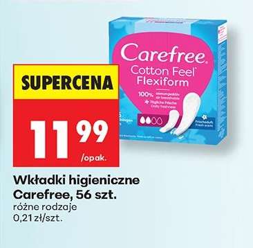 Wkładki higieniczne Carefree 56 szt