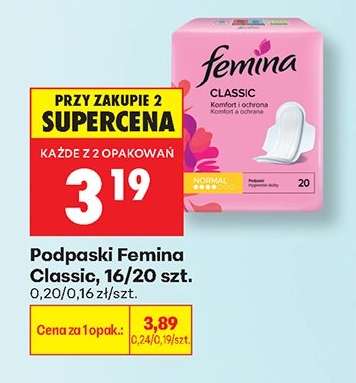 Podpaski Femina Classic, 16/20 szt.