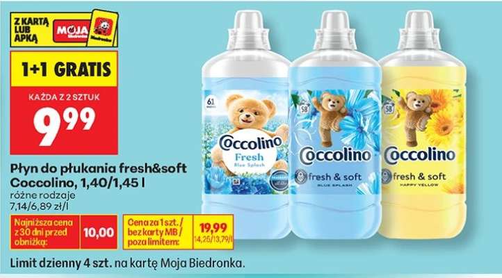 Płyn do płukania fresh&soft Coccolino, 1,40/1,45 l