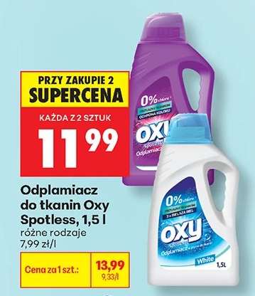 Odplamiacz do tkanin Oxy Spotless, 1,5 l