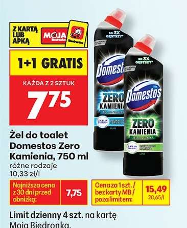 Żel do toalet Domestos Zero Kamienia, 750 ml