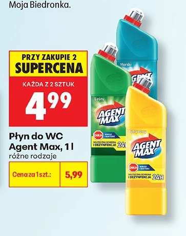 Płyn do WC Agent Max, 1l