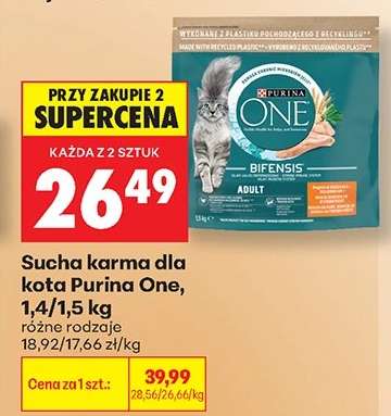 Sucha karma dla kota Purina One, 1,4/1,5 kg